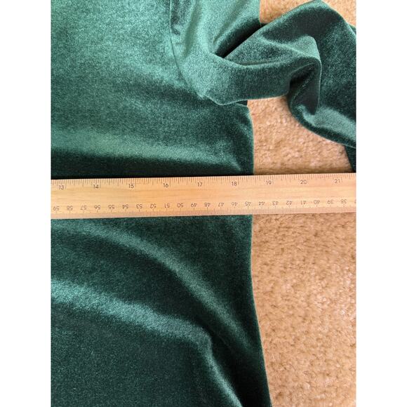 MSK Petite Dress Size Medium Petite Green Knee Length Dress Velvet E122 - Picture 9 of 11